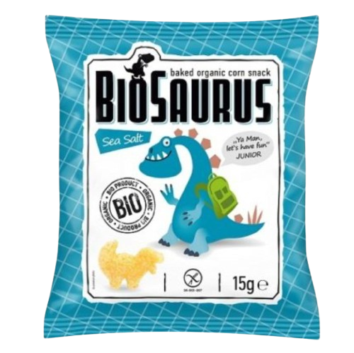 بيوسوروس سناك الذرة العضوي ملح البحر 15جم